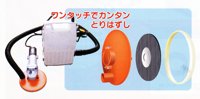 ワンタッチでカンタンとりはずし